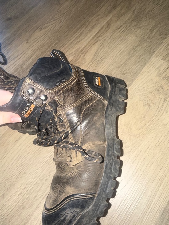 Ariat Work Waterproof Steel Toe‎ Boots Brown Leather Heavy Duty Utility Workwear main image 7
